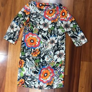 Zara Basic Multicolor Floral Shift Dress